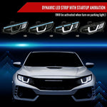 Spec-D 16-21 Honda Civic Projector Headlights LED SEQ Black/Smoked