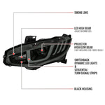 Spec-D 16-21 Honda Civic Projector Headlights LED SEQ Black/Smoked