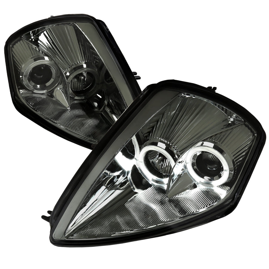 Spec-D 00-05 Mitsubishi Eclipse Dual Halo Headlights Chrome/Smoked