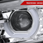 Spec-D 12-15 F30 3-Series 4DR Dual U-Bar Projector Headlights Chrome