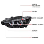 Spec-D 12-15 F30 3-Series 4DR Dual U-Bar Projector Headlights Black