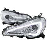 Spec-D 12-17 Scion FRS/86 Pro Headlights Strip & Turn Lights Chrome