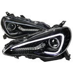 Spec-D 12-17 Scion FRS/ 86 LED Bar Projector Headlights Black