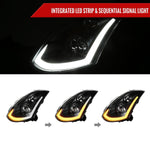 Spec-D 03-07 Infiniti G35 Coupe Headlights Sequential LED Bar Black