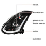 Spec-D 03-07 Infiniti G35 Coupe Headlights Sequential LED Bar Black