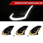 Spec-D 03-07 Infiniti G35 Coupe Headlights Sequential LED Bar Smoked