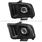 Spec-D 05-09 Ford Mustang H1 bulb Projector Headlights Black