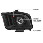 Spec-D 05-09 Ford Mustang H1 bulb Projector Headlights Black