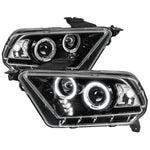 Spec-D 10-14 Ford Mustang Headlights Dual Projector Jet Black/Clear