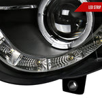 Spec-D 06-10 VW Passat Halo Headlights R8 Style Light Strip Black