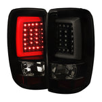 Spec-D 00-06 GMC Denali Tahoe LED Bar Tail Lights Glossy Black Housing