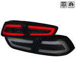 Spec-D 08-17 Mitsubishi Lancer EVO X LED Black Tail Lights Smoked Lens