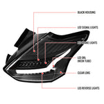 Spec-D 15-18 Ford Focus Hatchback LED Tail Lights Black