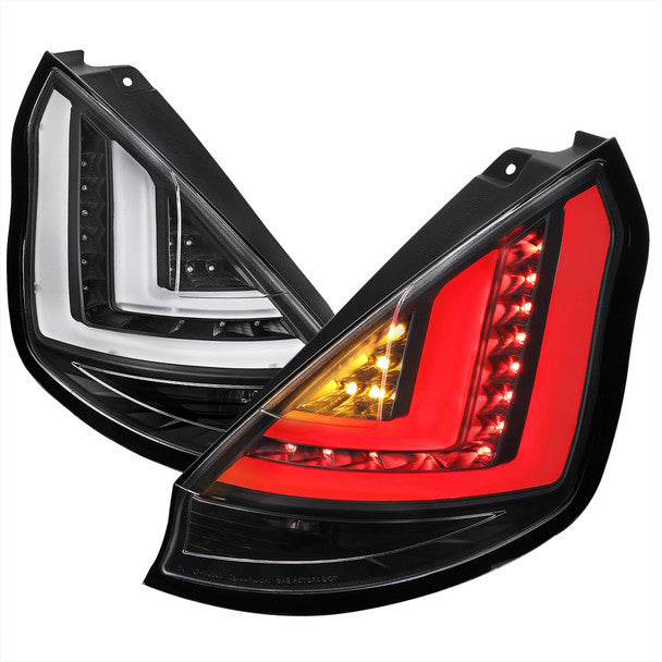 Spec-D 14-19 Ford Fiesta Hatchback LED Tail Lights Black/Clear