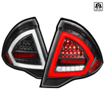Spec-D 10-12 Ford Fusion Tail Lights LED Matte Black/Clear