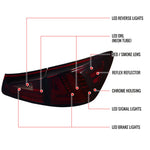 Spec-D 06-08 Lexus IS250 IS350 LED Tail & Trunk Lights Red Smoked
