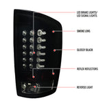 Spec-D 02-06 Dodge Ram LED Black Tail Lights Smoked Lens