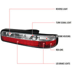 Spec-D 89-94 Nissan 240Sx S13 LED Tail Lights Chrome/Red