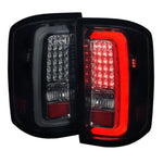 Spec-D 14-18 GMC Sierra LED Tail Lights Glossy Black/Smoked