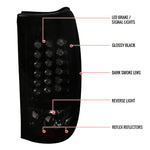 Spec-D 03-06 Silverado GMC Sierra Tail Lights LED Glossy Black/Smoked