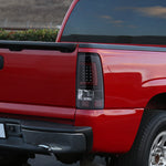 Spec-D 03-07 Chevy Silverado Red LED Bar Tail Lights Black/Clear