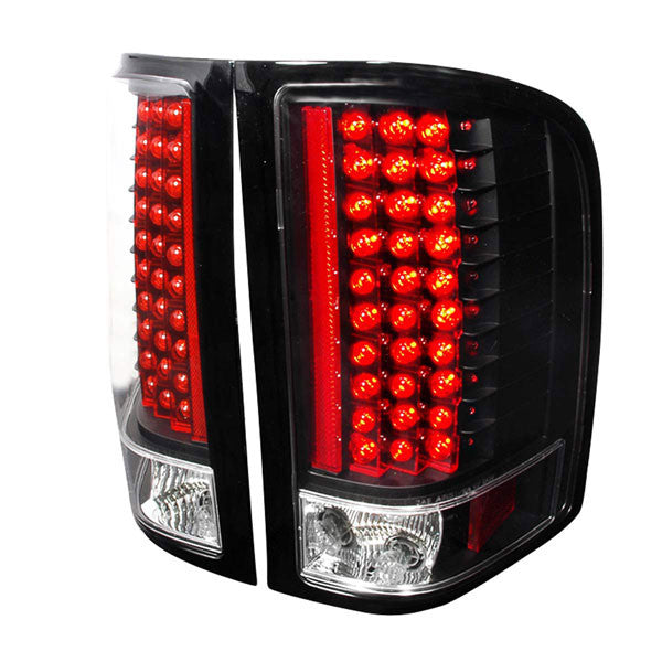 Spec-D 07-11 Chevrolet Silverado LED Tail Lights Black