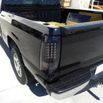 Spec-D 99-02 Chevrolet Silverado LED Tail Lights Black/Smoked
