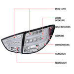 Spec-D 10-12 Hyundai Tucson LED Bar Tail Lights Chrome
