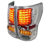 Spec-D 07-12 Toyota Tundra LED Tail Lights Chrome Housing