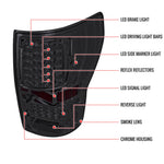 Spec-D 07-12 Toyota Tundra LED Tail Lights Smoked Lens