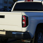 Spec-D 14-18 Toyota Tundra Red Bar LED Tail Light- Black Clear Lens