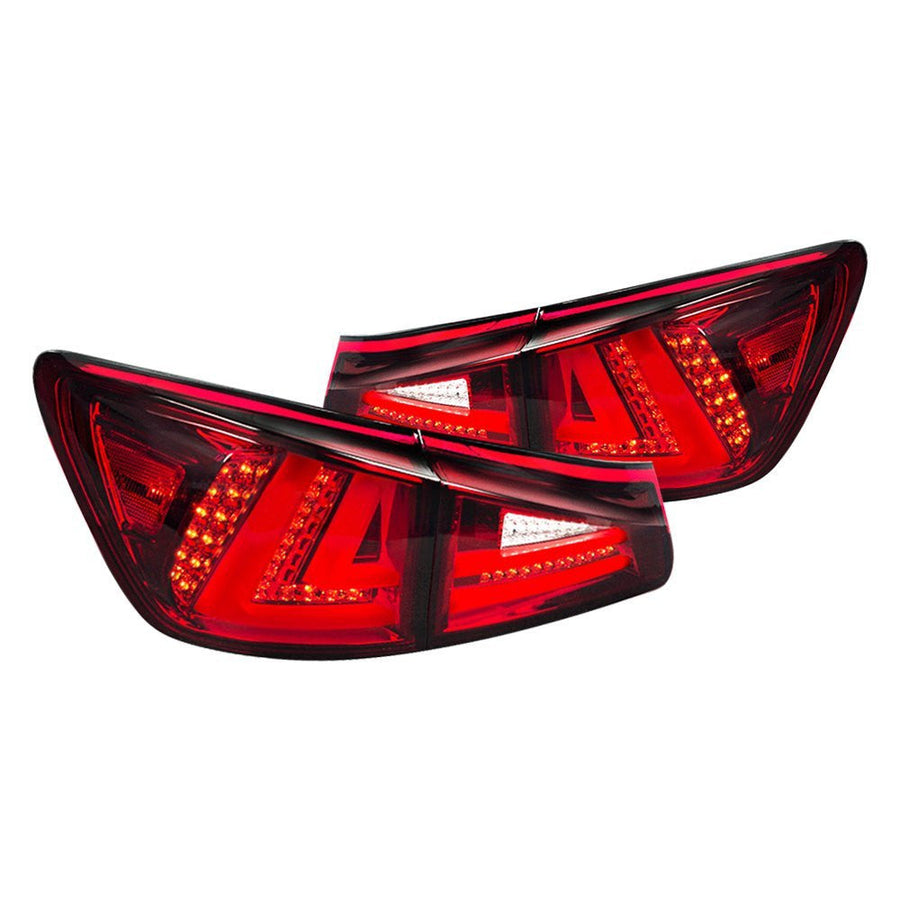 Spec-D 06-13 Lexus IS250 IS350 Tail Lights LED Red/Clear