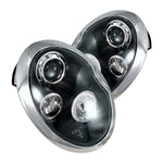 Spec-D 02-06 Mini Cooper Projector Halo Headlights Matte Black/Clear