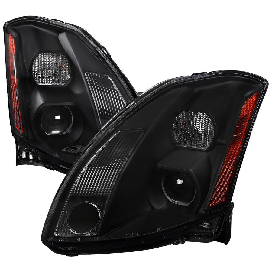 Spec-D 04-06 Nissan Maxima Headlights Projector Matte Black/Smoked
