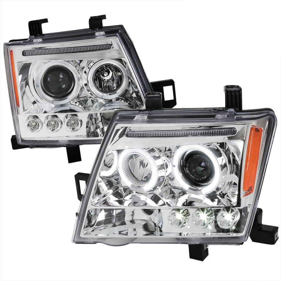 Spec-D 05-15 Nissan Xterra Halo Projector Headlights Chrome