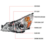 Spec-D 10-14 Outback Legacy Pojector Headlights Chrome