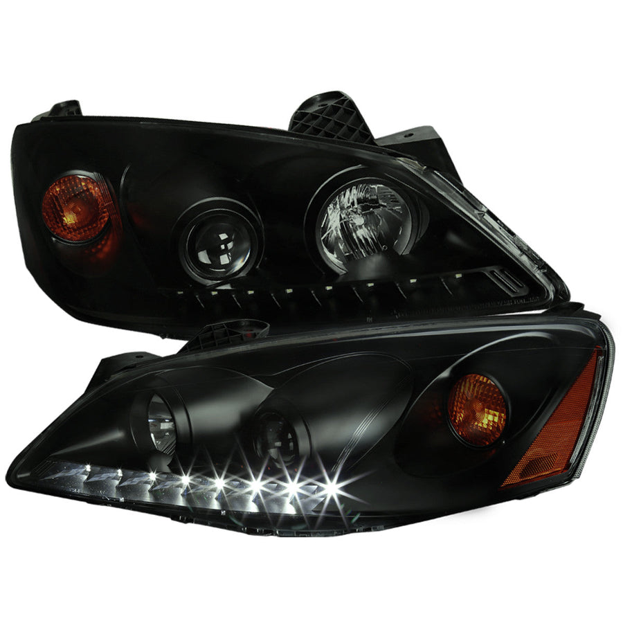 Spec-D 05-10 Pontiac G6 Projector Headlights LED Strip Smoked