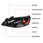 Spec-D 05-10 Pontiac G6 Headlights LED Bar Projector Black/Clear