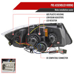 Spec-D 06-08 BMW 3 Series E90 Headlights Dual Halo V2 Black Smoked