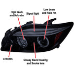 Spec-D 05-10 Scion Tc Dual Halo Projector Headlights Black/Smoked