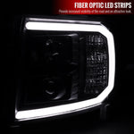Spec-D 07-14 Chevy Silverado LED Bar Proj Headlights Black