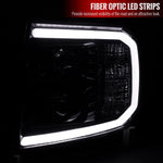 Spec-D 07-14 Silverado LED Bar Proj Headlights Black Smoked