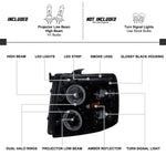Spec-D 07-13 Silverado Halo Projector Headlights Smoked