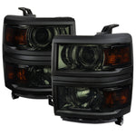 Spec-D 14-15 Chevy Silverado Projector Headlights Black/Smoked