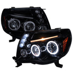 Spec-D 05-11 Tacoma Dual Halo Projector Headlights Black/Smoked