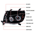 Spec-D 05-11 Tacoma Dual Halo Projector Headlights Black/Smoked