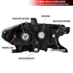Spec-D 16-23 Toyota Tacoma Headlights LED Bar Projector Matte Black