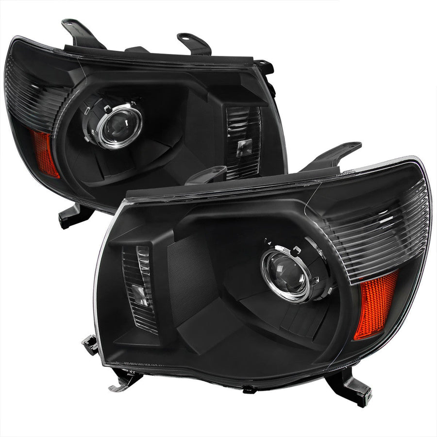 Spec-D 05-11 Toyota Tacoma Halo Projector Headlights Black/Clear
