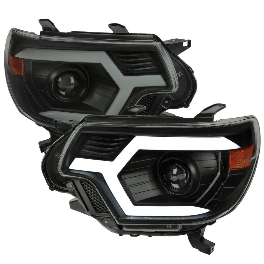 Spec-D 12-15 Tacoma Sequential Bar LED Headlights Smoked