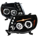 Spec-D 05-11 Toyota Tacoma Halo Projector Headlights Jet Black